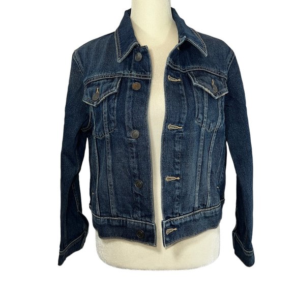 NWT Current/Elliott The Baby Trucker 100% Cotton Denim Jacket Size 2 or … - Picture 2 of 11